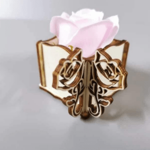 Cutiuță din MDF pentru 1 trandafir – cutiuță mărțișor personalizabilă