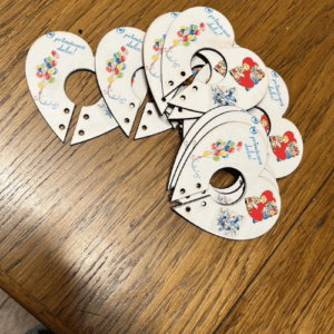 Blank mărțișor din MDF – Inima pentru ornat cu bomboana