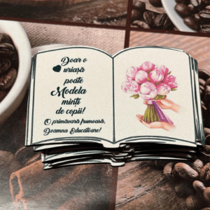 Blank mărțișor din MDF – suport decorativ in forma de carte pentru licheni sau floricele