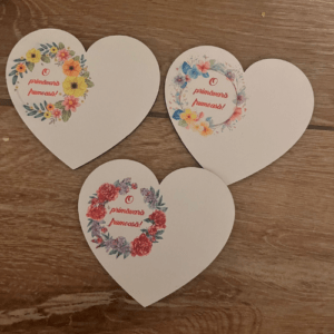 Blank mărțișor din MDF – suport decorativ in forma de inima pentru licheni sau floricele