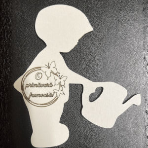 Blank mărțișor din MDF – suport decorativ in forma de baiat pentru licheni sau floricele