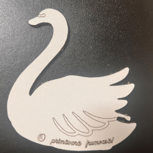 Blank mărțișor din MDF – suport decorativ in forma de lebada pentru licheni sau floricele