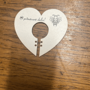 Blank mărțișor din MDF – Inima pentru ornat cu bomboana