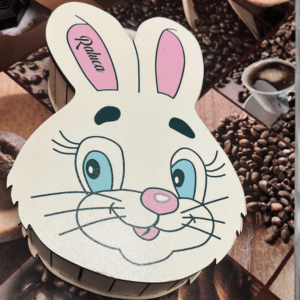 Cutie Dulciuri de Paște din Lemn „Iepuraș Personalizat”